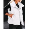 image:imageANRABESS Women Puffer Vest Sleeveless Zip Up Stand Collar Quilted Lightweight Jacket Winter Warm Puffer Padded Down OuterwearWhite