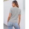 image:imageANRABESS Women Short Sleeve Sweaters Wool Blend V Neck Sweater Shirts Business Casual Work Tops 2026 Summer Vacation OutfitsLight Grey