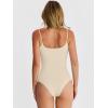 image:imageANRABESS Women Square Neck Spaghetti Straps Bodysuits Double Lined Sleeveless Backless Cami Body Suits Top 2026 TrendyBeige