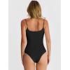 image:imageANRABESS Women Square Neck Spaghetti Straps Bodysuits Double Lined Sleeveless Backless Cami Body Suits Top 2026 TrendyBlack
