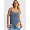 image:imageANRABESS Women Square Neck Spaghetti Straps Bodysuits Double Lined Sleeveless Backless Cami Body Suits Top 2026 TrendyBlue Gray
