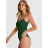 image:imageANRABESS Women Square Neck Spaghetti Straps Bodysuits Double Lined Sleeveless Backless Cami Body Suits Top 2026 TrendyDark Green