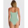 image:imageANRABESS Women Square Neck Spaghetti Straps Bodysuits Double Lined Sleeveless Backless Cami Body Suits Top 2026 TrendyLight Green