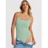 image:imageANRABESS Women Square Neck Spaghetti Straps Bodysuits Double Lined Sleeveless Backless Cami Body Suits Top 2026 TrendyLight Green