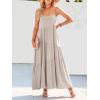 image:imageANRABESS Women Summer Casual Loose Sleeveless Sundress Spaghetti Strap Flowy Boho Linen Beach Vacation Maxi Long DressBeige