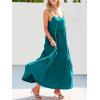 image:imageANRABESS Women Summer Casual Loose Sleeveless Sundress Spaghetti Strap Flowy Boho Linen Beach Vacation Maxi Long DressBlue
