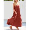 image:imageANRABESS Women Summer Casual Loose Sleeveless Sundress Spaghetti Strap Flowy Boho Linen Beach Vacation Maxi Long DressBrick Red
