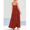 image:imageANRABESS Women Summer Casual Loose Sleeveless Sundress Spaghetti Strap Flowy Boho Linen Beach Vacation Maxi Long DressBrick Red