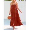 image:imageANRABESS Women Summer Casual Loose Sleeveless Sundress Spaghetti Strap Flowy Boho Linen Beach Vacation Maxi Long DressBrick Red