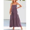 image:imageANRABESS Women Summer Casual Loose Sleeveless Sundress Spaghetti Strap Flowy Boho Linen Beach Vacation Maxi Long DressDark Purple