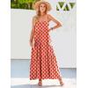 image:imageANRABESS Women Summer Casual Loose Sleeveless Sundress Spaghetti Strap Flowy Boho Linen Beach Vacation Maxi Long DressFloral Orange