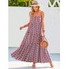 image:imageANRABESS Women Summer Casual Loose Sleeveless Sundress Spaghetti Strap Flowy Boho Linen Beach Vacation Maxi Long DressFloral Red Blue