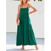 image:imageANRABESS Women Summer Casual Loose Sleeveless Sundress Spaghetti Strap Flowy Boho Linen Beach Vacation Maxi Long DressGreen