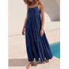 image:imageANRABESS Women Summer Casual Loose Sleeveless Sundress Spaghetti Strap Flowy Boho Linen Beach Vacation Maxi Long DressNavy Blue