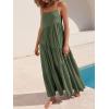 image:imageANRABESS Women Summer Casual Loose Sleeveless Sundress Spaghetti Strap Flowy Boho Linen Beach Vacation Maxi Long DressOlive