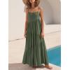 image:imageANRABESS Women Summer Casual Loose Sleeveless Sundress Spaghetti Strap Flowy Boho Linen Beach Vacation Maxi Long DressOlive