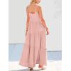 image:imageANRABESS Women Summer Casual Loose Sleeveless Sundress Spaghetti Strap Flowy Boho Linen Beach Vacation Maxi Long DressPink