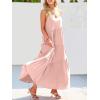 image:imageANRABESS Women Summer Casual Loose Sleeveless Sundress Spaghetti Strap Flowy Boho Linen Beach Vacation Maxi Long DressPink