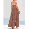 image:imageANRABESS Women Summer Casual Loose Sleeveless Sundress Spaghetti Strap Flowy Boho Linen Beach Vacation Maxi Long DressPrint Brown