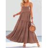 image:imageANRABESS Women Summer Casual Loose Sleeveless Sundress Spaghetti Strap Flowy Boho Linen Beach Vacation Maxi Long DressPrint Brown