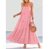 image:imageANRABESS Women Summer Casual Loose Sleeveless Sundress Spaghetti Strap Flowy Boho Linen Beach Vacation Maxi Long DressPrint Dot Pink