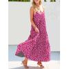 image:imageANRABESS Women Summer Casual Loose Sleeveless Sundress Spaghetti Strap Flowy Boho Linen Beach Vacation Maxi Long DressRose Red Floral