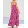 image:imageANRABESS Women Summer Casual Loose Sleeveless Sundress Spaghetti Strap Flowy Boho Linen Beach Vacation Maxi Long DressRose Red Floral