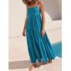 image:imageANRABESS Women Summer Casual Loose Sleeveless Sundress Spaghetti Strap Flowy Boho Linen Beach Vacation Maxi Long DressSea Blue