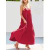 image:imageANRABESS Women Summer Casual Loose Sleeveless Sundress Spaghetti Strap Flowy Boho Linen Beach Vacation Maxi Long DressWine Red