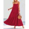 image:imageANRABESS Women Summer Casual Loose Sleeveless Sundress Spaghetti Strap Flowy Boho Linen Beach Vacation Maxi Long DressWine Red