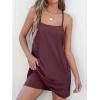 image:imageANRABESS Women Summer Dress 2026 Beach Vacation Outfits Tennis Athletic Workout Romper Dress Built in Shorts Travel ClothesBurgundy