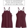 image:imageANRABESS Women Summer Dress 2026 Beach Vacation Outfits Tennis Athletic Workout Romper Dress Built in Shorts Travel ClothesBurgundy