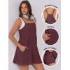 image:imageANRABESS Women Summer Dress 2026 Beach Vacation Outfits Tennis Athletic Workout Romper Dress Built in Shorts Travel ClothesBurgundy
