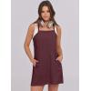 image:imageANRABESS Women Summer Dress 2026 Beach Vacation Outfits Tennis Athletic Workout Romper Dress Built in Shorts Travel ClothesBurgundy