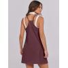 image:imageANRABESS Women Summer Dress 2026 Beach Vacation Outfits Tennis Athletic Workout Romper Dress Built in Shorts Travel ClothesBurgundy