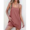 image:imageANRABESS Women Summer Dress 2026 Beach Vacation Outfits Tennis Athletic Workout Romper Dress Built in Shorts Travel ClothesRust Red