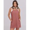 image:imageANRABESS Women Summer Dress 2026 Beach Vacation Outfits Tennis Athletic Workout Romper Dress Built in Shorts Travel ClothesRust Red