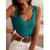 image:imageANRABESS Women Tank Tops Scoop Neck Ribbed Knit Summer Sweater 2026 Sleeveless Casual Shirts Cute Beach Vacation ClothesGreen