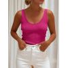 image:imageANRABESS Women Tank Tops Scoop Neck Ribbed Knit Summer Sweater 2026 Sleeveless Casual Shirts Cute Beach Vacation ClothesHot Pink
