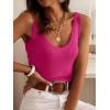 image:imageANRABESS Women Tank Tops Scoop Neck Ribbed Knit Summer Sweater 2026 Sleeveless Casual Shirts Cute Beach Vacation ClothesHot Pink
