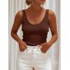 image:imageANRABESS Women Tank Tops Scoop Neck Ribbed Knit Summer Sweater 2026 Sleeveless Casual Shirts Cute Beach Vacation ClothesRed Brown