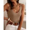 image:imageANRABESS Women Tank Tops Scoop Neck Ribbed Knit Summer Sweater 2026 Sleeveless Casual Shirts Cute Beach Vacation ClothesTan