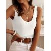 image:imageANRABESS Women Tank Tops Scoop Neck Ribbed Knit Summer Sweater 2026 Sleeveless Casual Shirts Cute Beach Vacation ClothesWhite