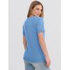 image:imageANRABESS Womens 100 Wool Sweaters Short Sleeve V Neck Tops Business Casual Outfits 2026 Spring Summer Work ClothesBlue
