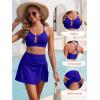 image:imageANRABESS Womens Bikini Sets Two Piece Swim Skirt High Waisted Swimsuits Tummy Control UWire Bathing Suit 2026 Beach SwimwearRoyal Blue