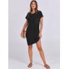 image:imageANRABESS Womens Casual Summer Ribbed Knit Tunic Tshirt Mini Dresses 2026 Trendy Crewneck Short Sleeve Beach Loose Shift DressBlack
