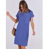 image:imageANRABESS Womens Casual Summer Ribbed Knit Tunic Tshirt Mini Dresses 2026 Trendy Crewneck Short Sleeve Beach Loose Shift DressBlue
