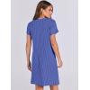 image:imageANRABESS Womens Casual Summer Ribbed Knit Tunic Tshirt Mini Dresses 2026 Trendy Crewneck Short Sleeve Beach Loose Shift DressBlue