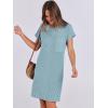 image:imageANRABESS Womens Casual Summer Ribbed Knit Tunic Tshirt Mini Dresses 2026 Trendy Crewneck Short Sleeve Beach Loose Shift DressLight Blue