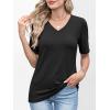 image:imageANRABESS Womens Half Sleeve Tops V Neck Shirts Basic Fit Tee Trendy Summer Business Casual TShirts Fashion Clothing 2026Black